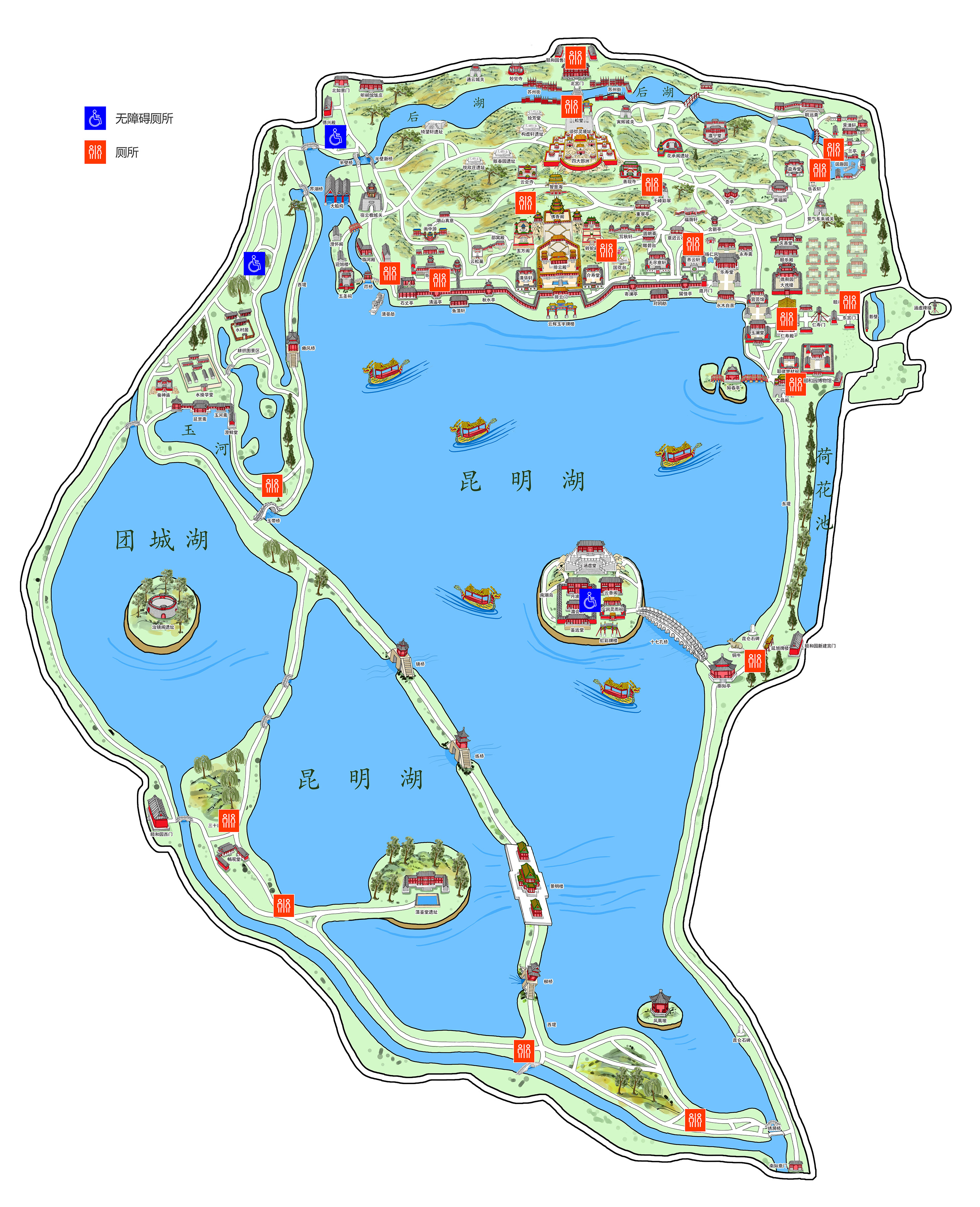 颐和园导游图 - 中国旅游地图 - 地理教师网